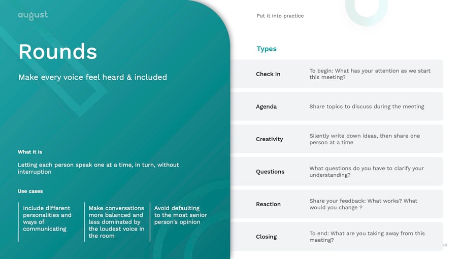 A Few Rounds Four Reasons to Incorporate “Rounds” Into Your Meetings