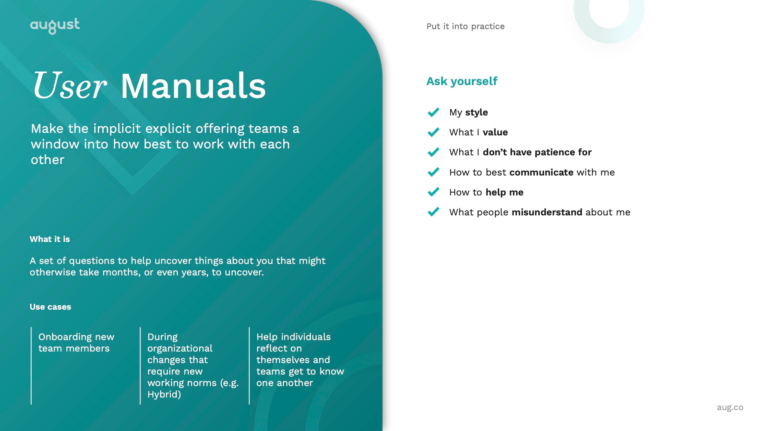 Building Trust Practice Cards - User Manuals | August Public